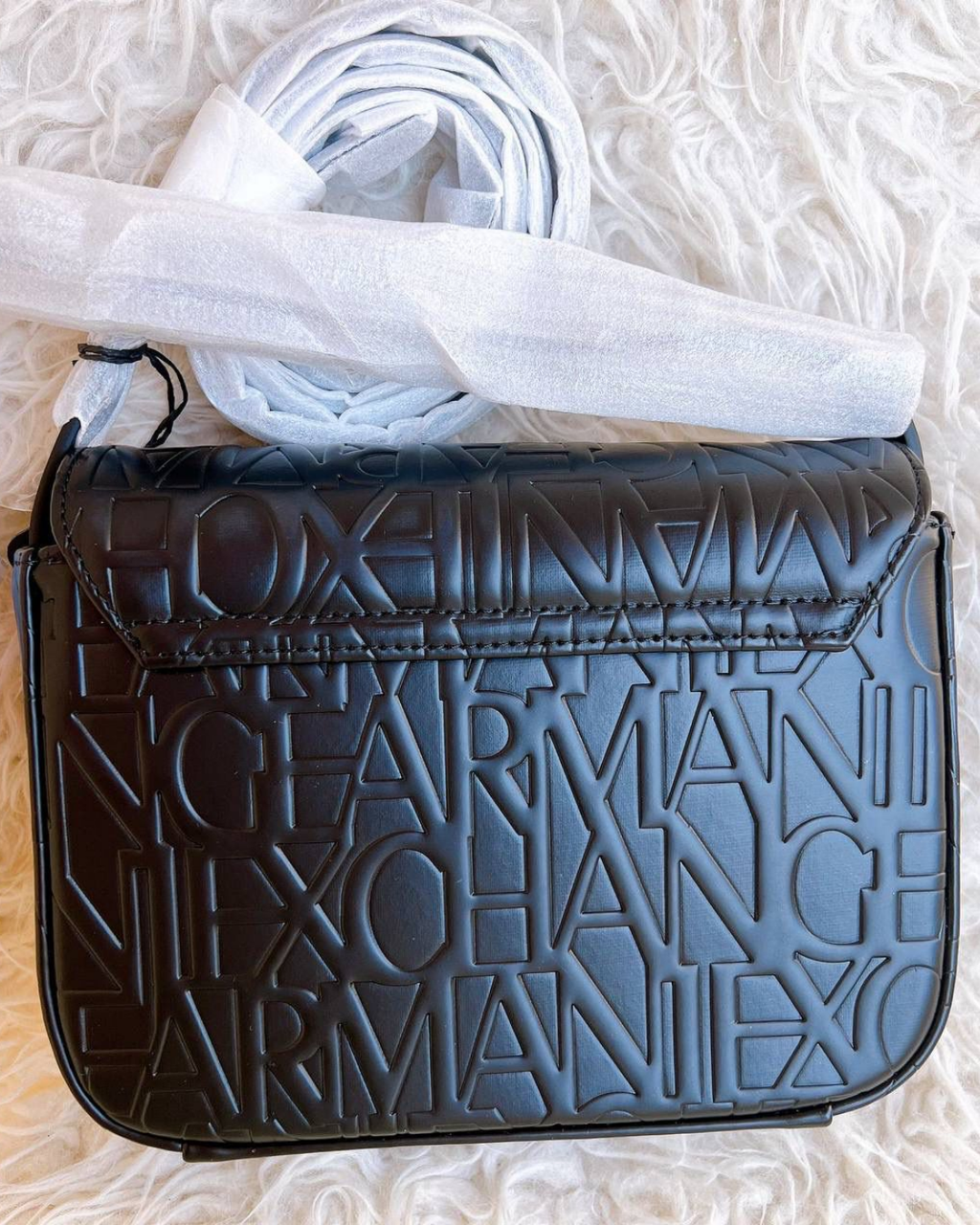Armani Exchange Embossed Logo Flap Crossbody Bag - image 3