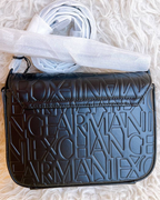 Armani Exchange Embossed Logo Flap Crossbody Bag - image 3