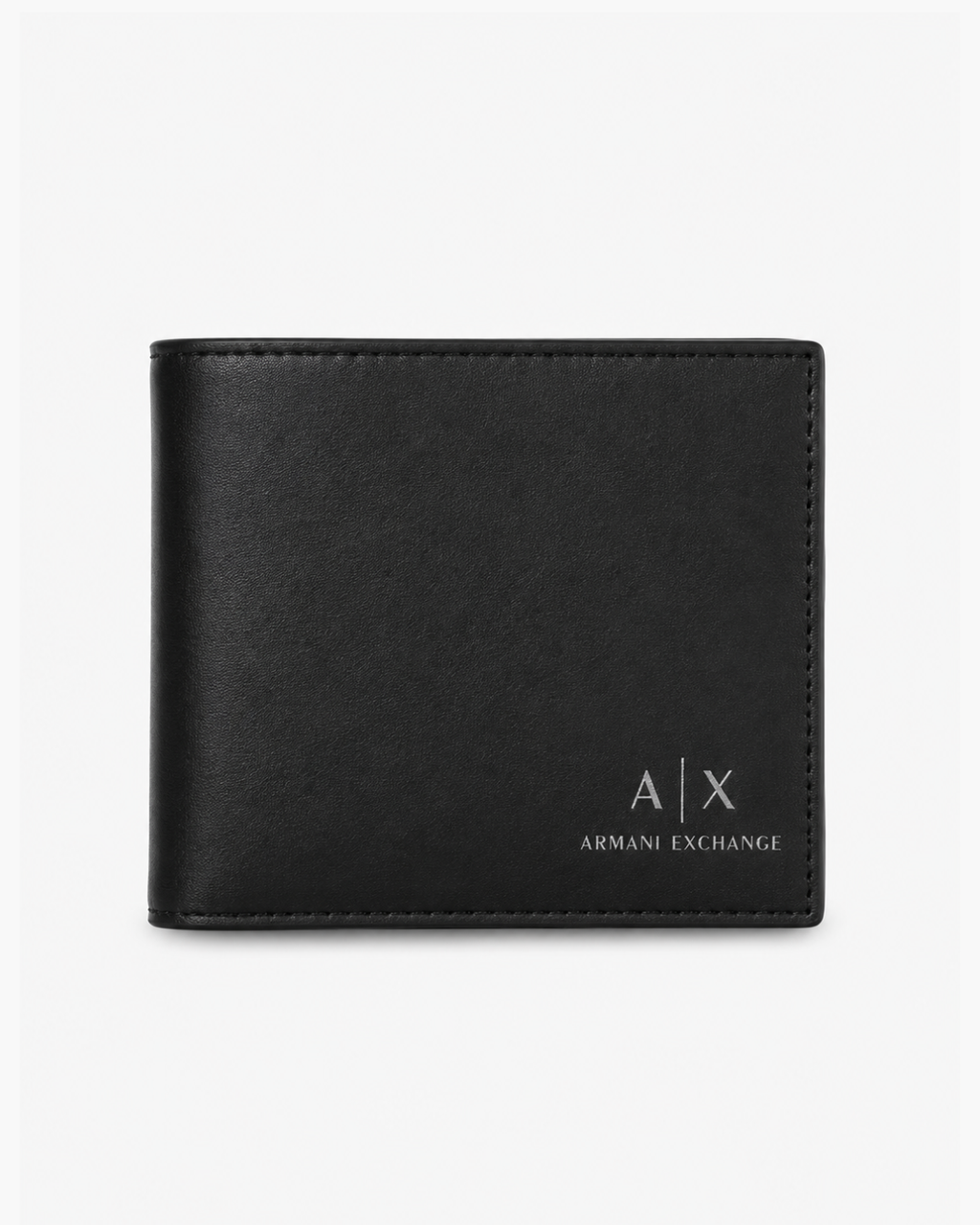 Armani Exchange Men's Essential Plain Printed Logo Bi-Fold Wallet - Nero Black - image 1