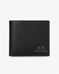 Armani Exchange Men's Essential Plain Printed Logo Bi-Fold Wallet - Nero Black - image 1