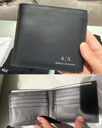 Armani Exchange Men's Essential Plain Printed Logo Bi-Fold Wallet - Nero Black - image 2