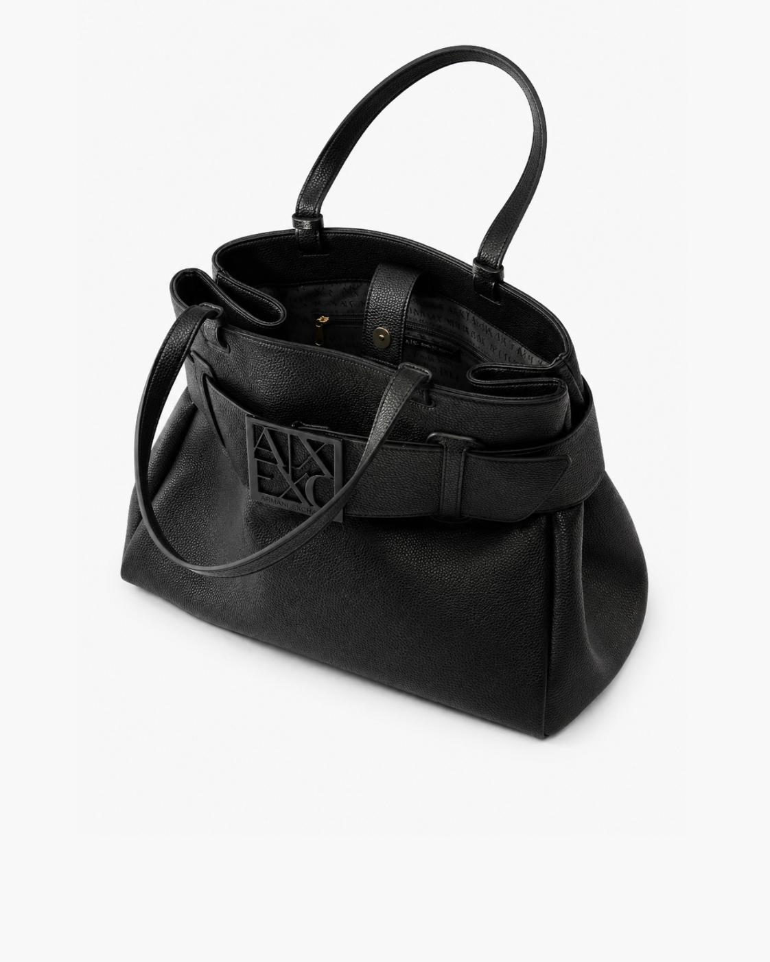 Armani Exchange Susy Medium Top-Handle Satchel Bag - Black - image 3