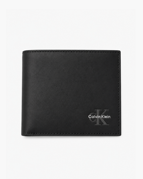 Calvin Klein Jeans Monogram Logo Soft Bifold Wallet - Black - image 1