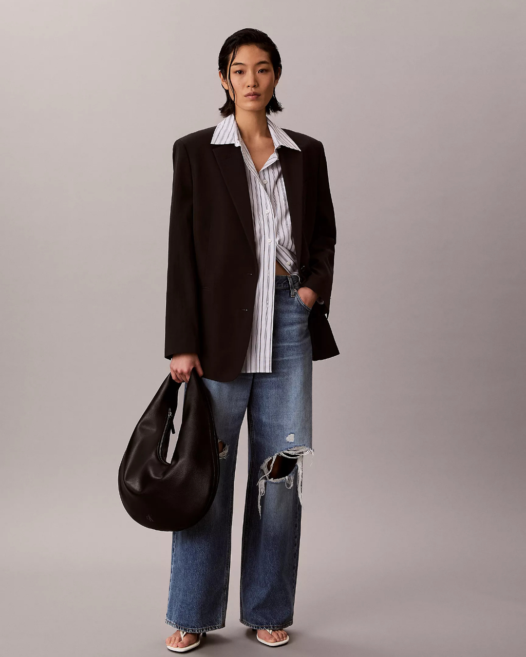 Calvin Klein Pebble Grain Crescent Shoulder Bag - image 4