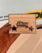 DKNY Etta Varsity Badge Multi-Slot Card Case - Marshmallow White / Silver - image 2