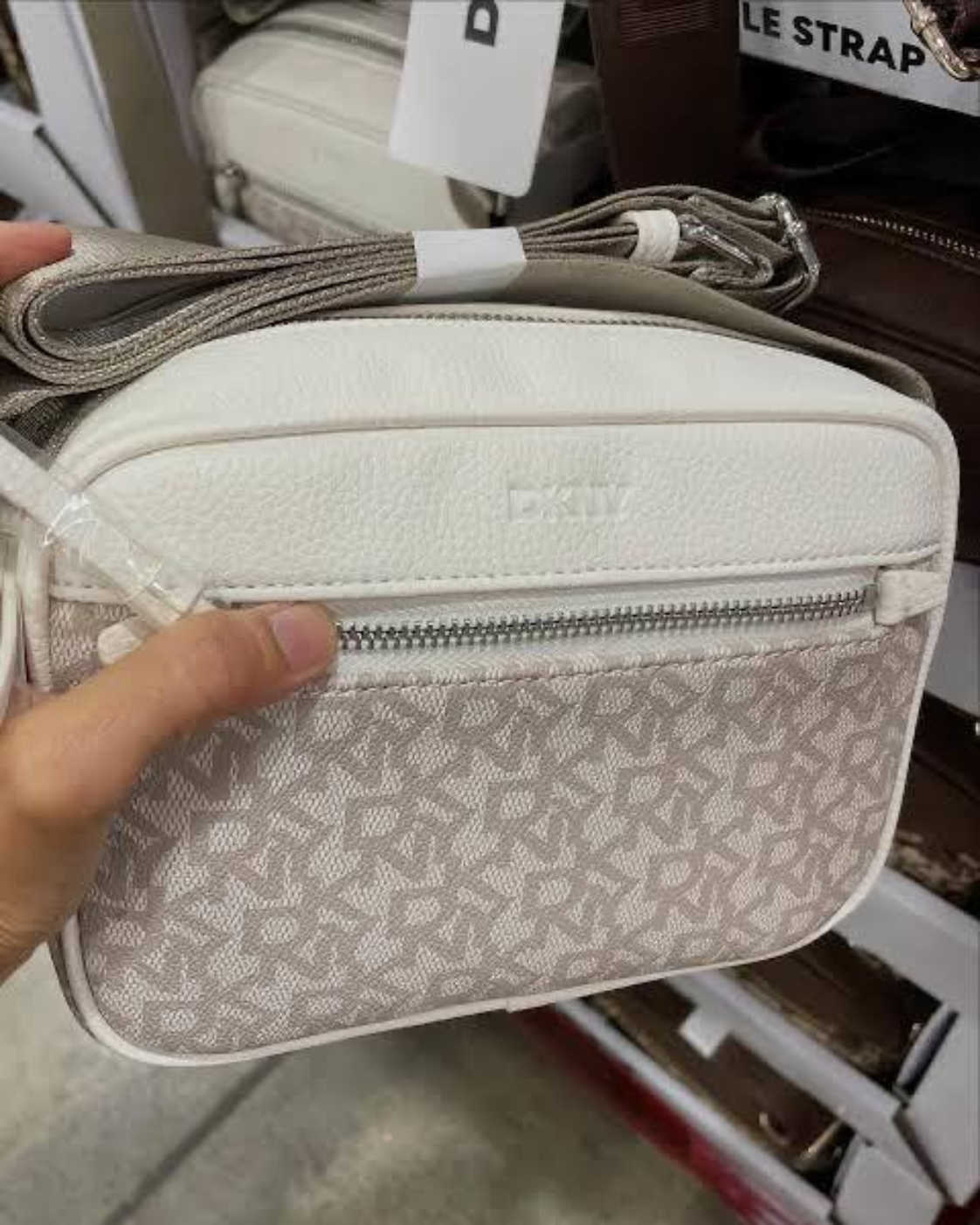 DKNY Kaya Monogram Crossbody Bag - Beige monogram - image 3