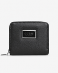 GUESS Abree Saffiano Small Zip-Around Wallet - Black - image 1