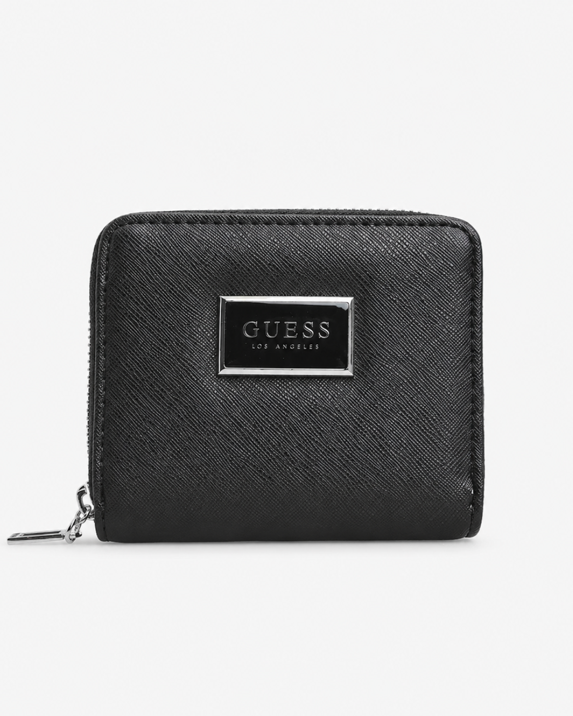 GUESS Abree Saffiano Small Zip-Around Wallet - Black - image 1