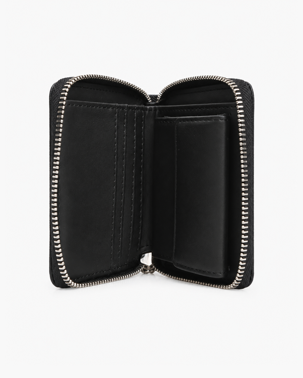 GUESS Abree Saffiano Small Zip-Around Wallet - Black - image 3