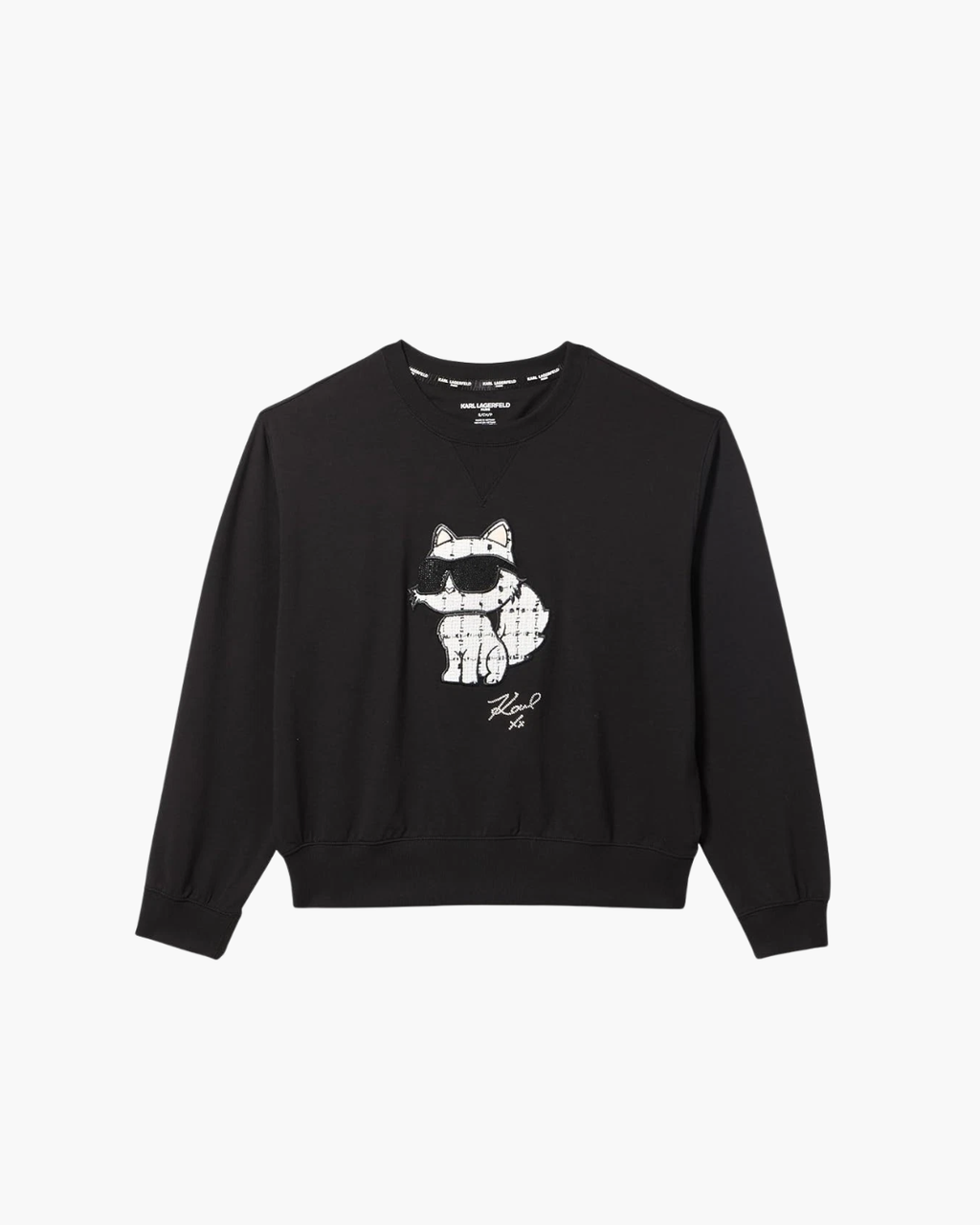 Karl Lagerfeld Choupette Bouclé Patch Sweatshirt - image 1