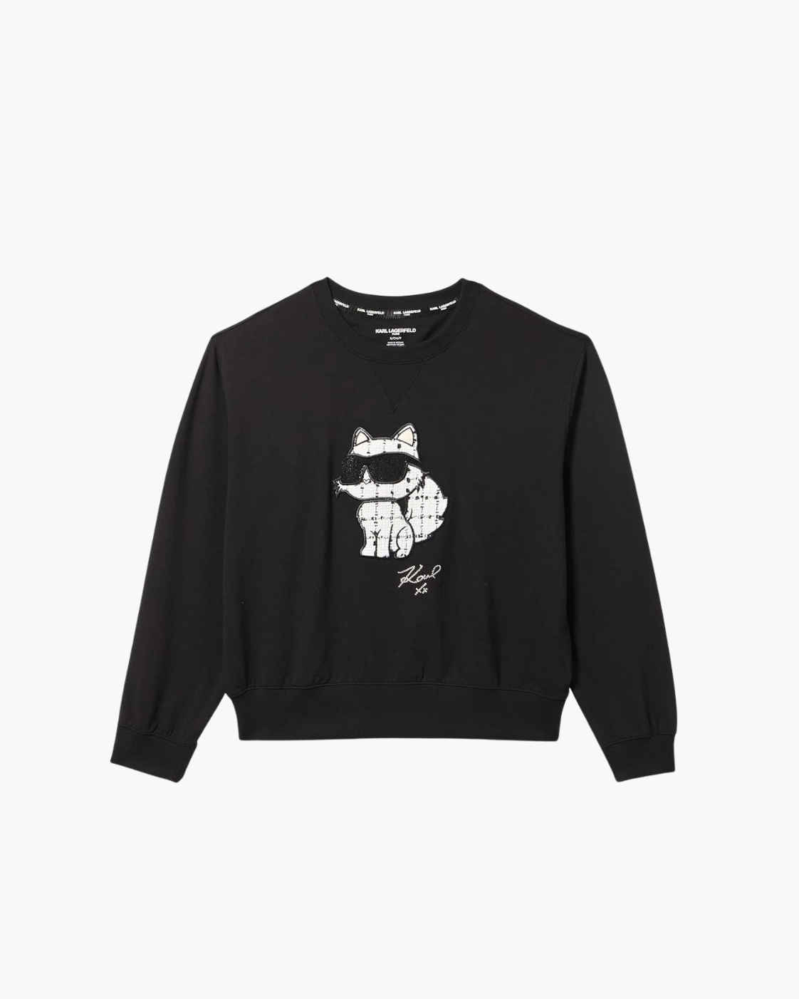 Karl Lagerfeld Choupette Bouclé Patch Sweatshirt - image 1