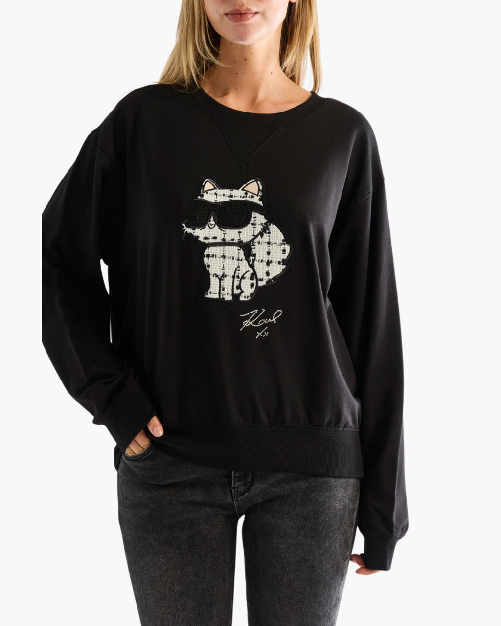 Karl Lagerfeld Choupette Bouclé Patch Sweatshirt - image 2