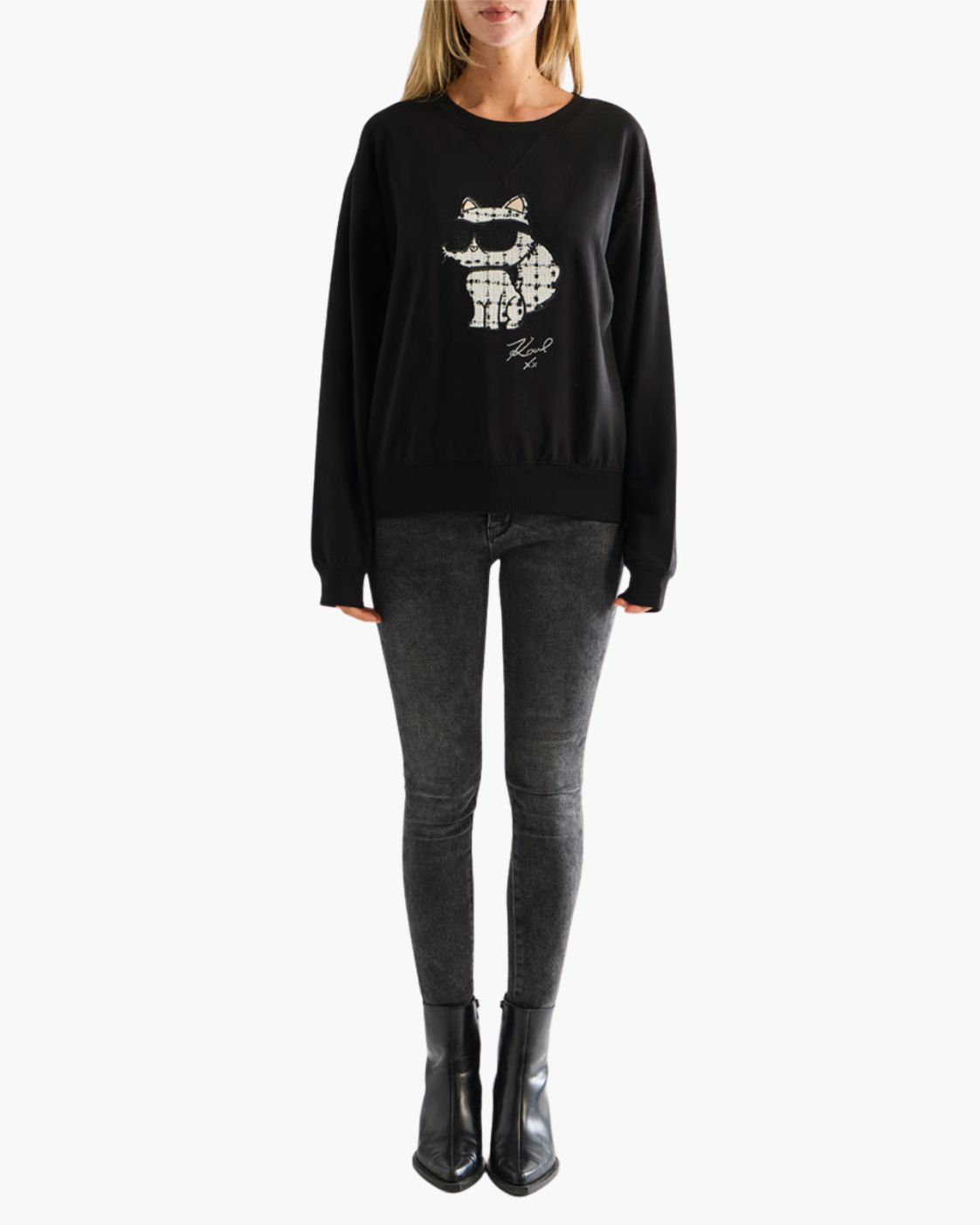 Karl Lagerfeld Choupette Bouclé Patch Sweatshirt - image 3