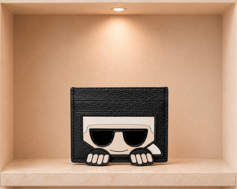 Karl Lagerfeld Paris Peekaboo Leather Card Holder