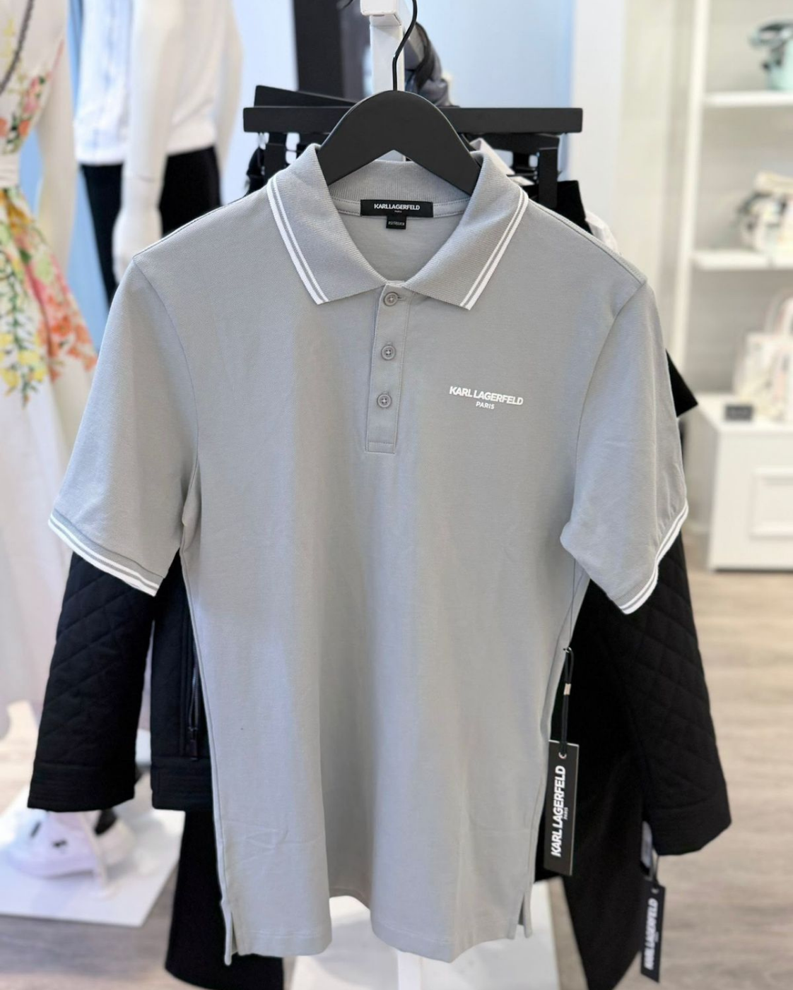 Karl Lagerfeld Paris Tipped Piqué Polo Shirt - image 2