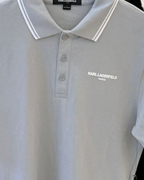 Karl Lagerfeld Paris Tipped Piqué Polo Shirt - image 3