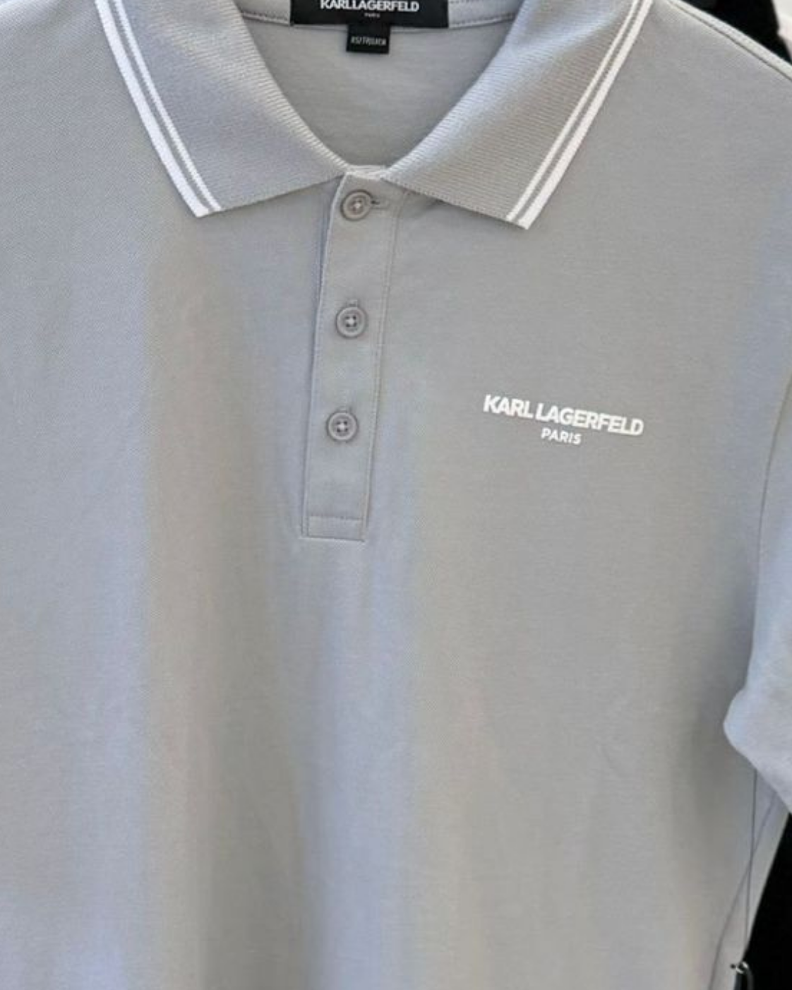 Karl Lagerfeld Paris Tipped Piqué Polo Shirt - image 3