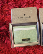 Kate Spade Kenzie Boxed Glitter Small Cardholder - Seawater Green - image 2