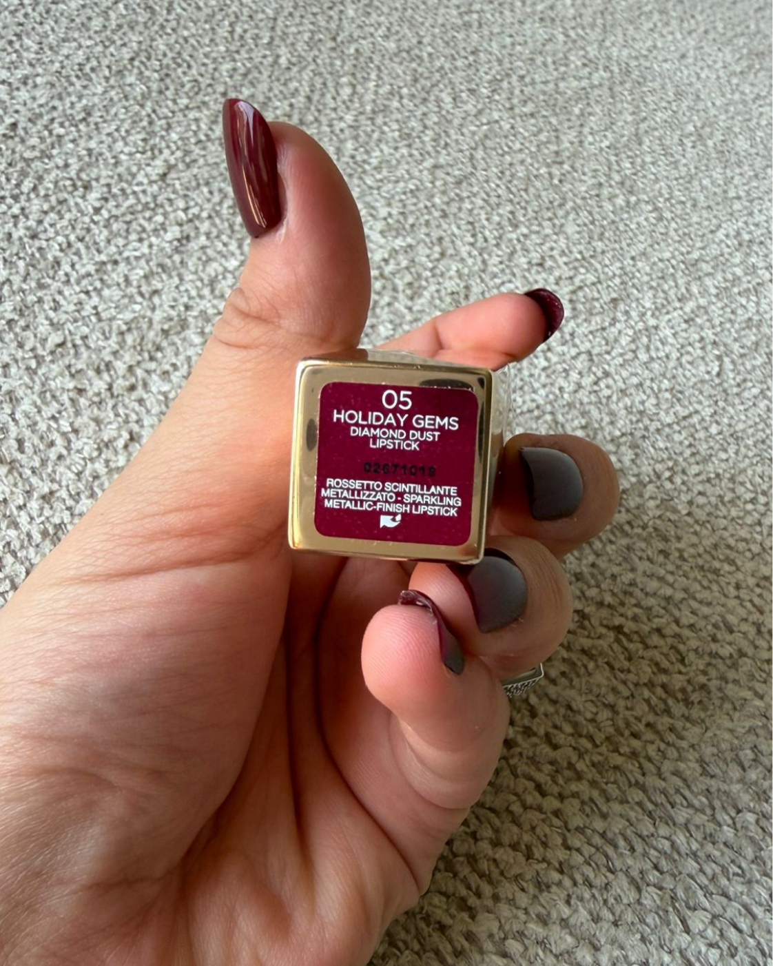 Kiko Milano Holiday Gems Diamond Dust Lipstick - 05 Red Shimmer - image 4