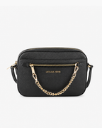 Michael Kors Jet Set Large Saffiano Leather Crossbody Bag - Black / Gold hardware - image 1