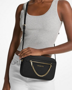 Michael Kors Jet Set Large Saffiano Leather Crossbody Bag - Black / Gold hardware - image 3