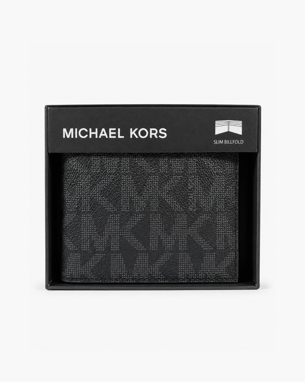 Michael Kors Jet Set Signature Slim Billfold Men's Wallet - Black / Grey signature - image 1