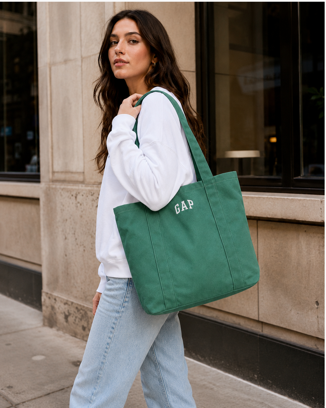 Mini Gap Logo Tote Bag - Algae Green - image 7