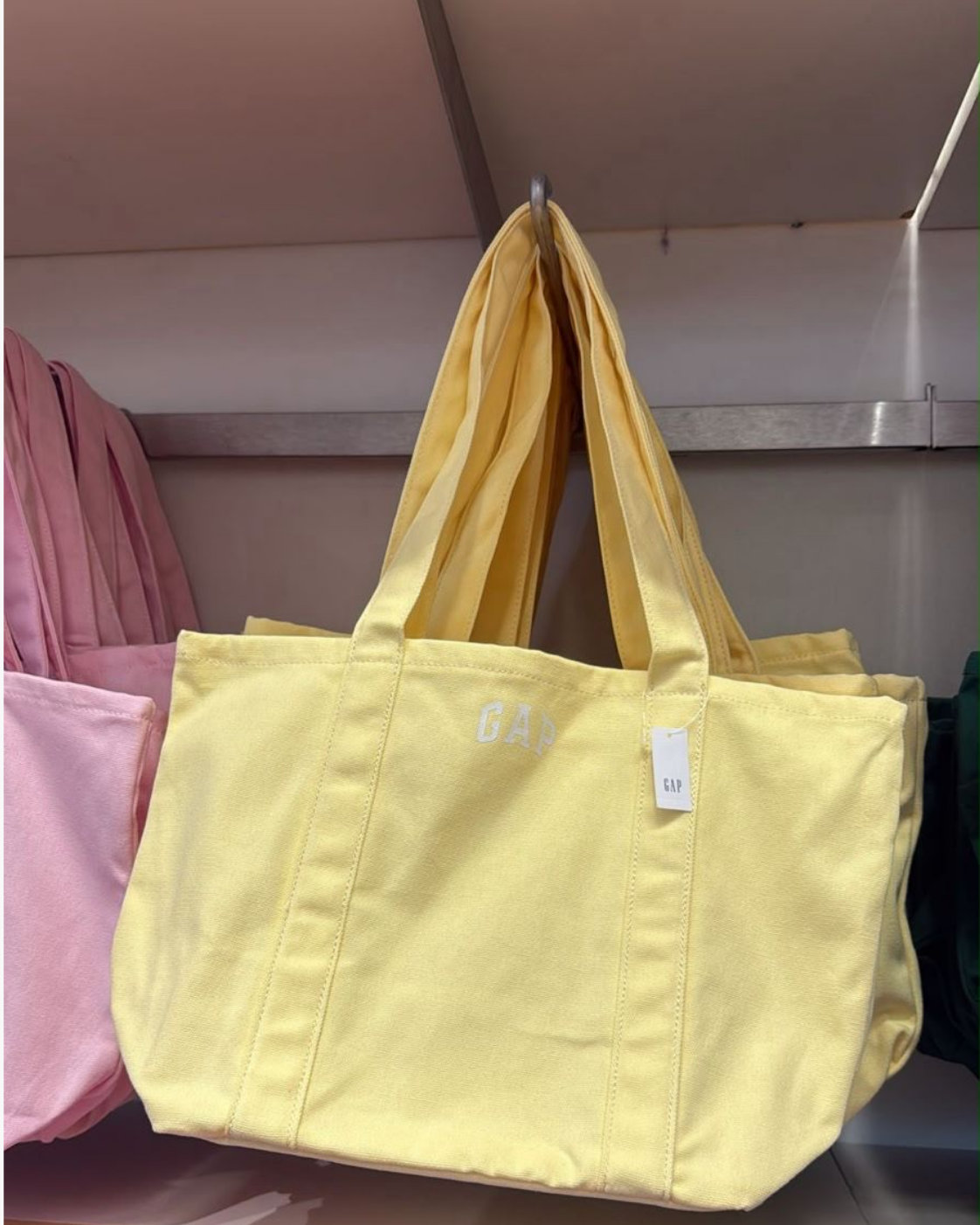 Mini Gap Logo Tote Bag - Cream Yellow - image 2