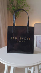Ted Baker Crinkle Small Faux Leather Icon Tote Bag