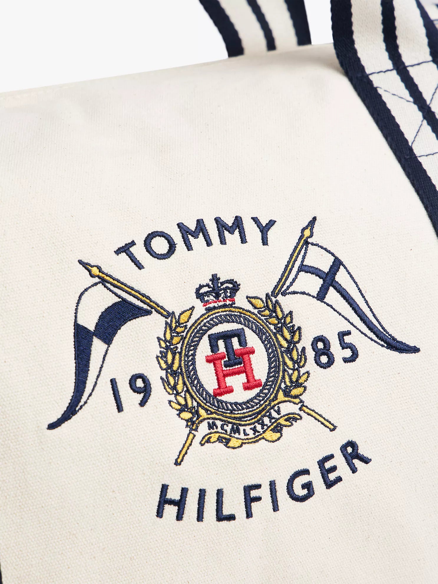 Tommy Hilfiger Nautical Crest Canvas Duffel Bag