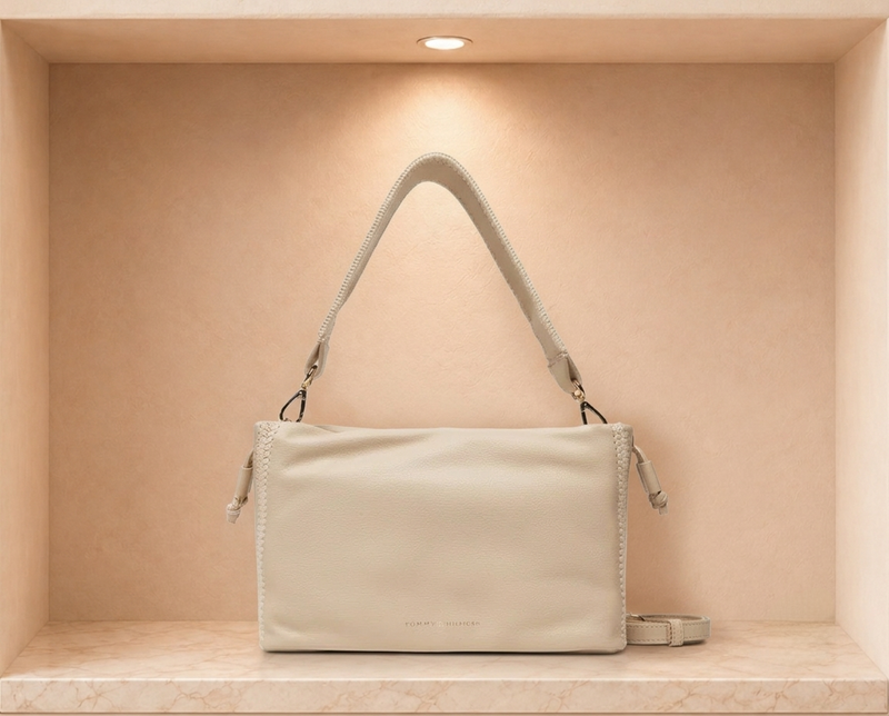 Tommy Hilfiger Handtasche Th Soft Summer Mini Bucket - Creme