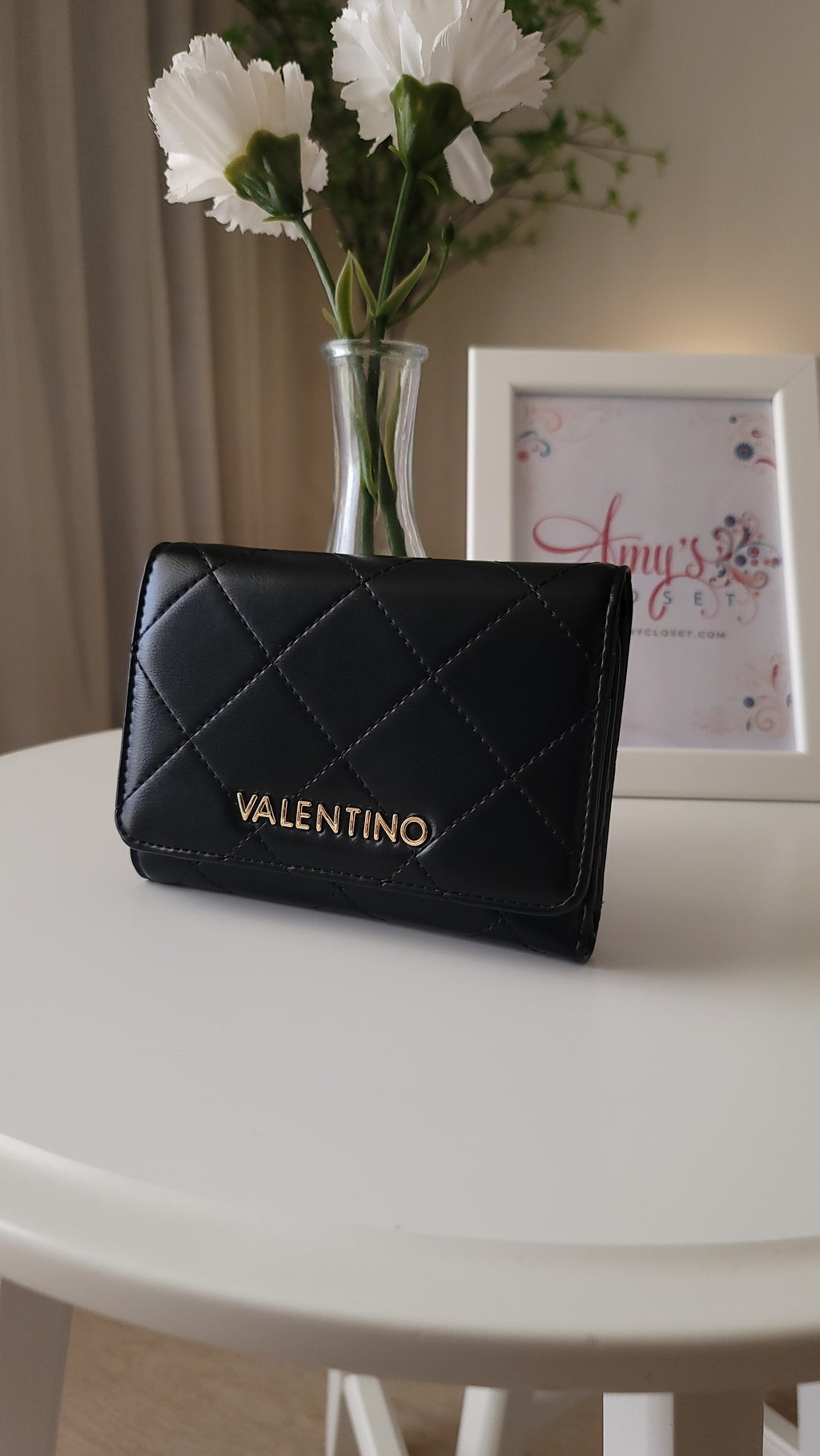 Valentino Bags Ocarina Quilted Trifold Wallet