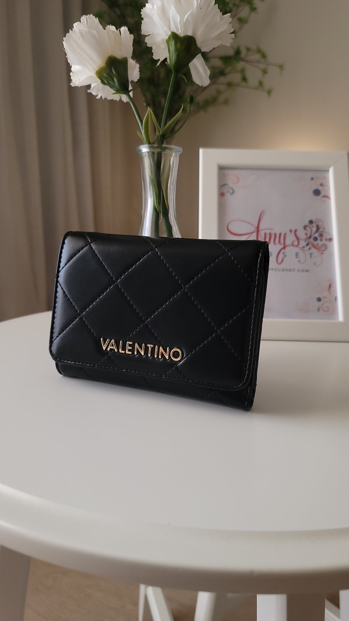 Valentino Bags Ocarina Quilted Trifold Wallet