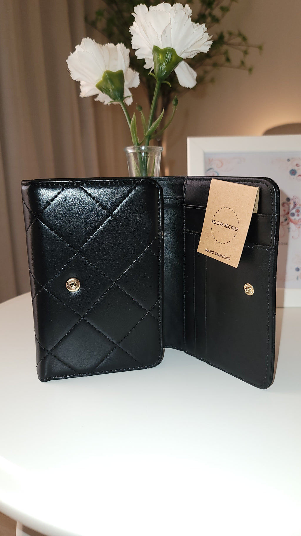 Valentino Bags Ocarina Quilted Trifold Wallet