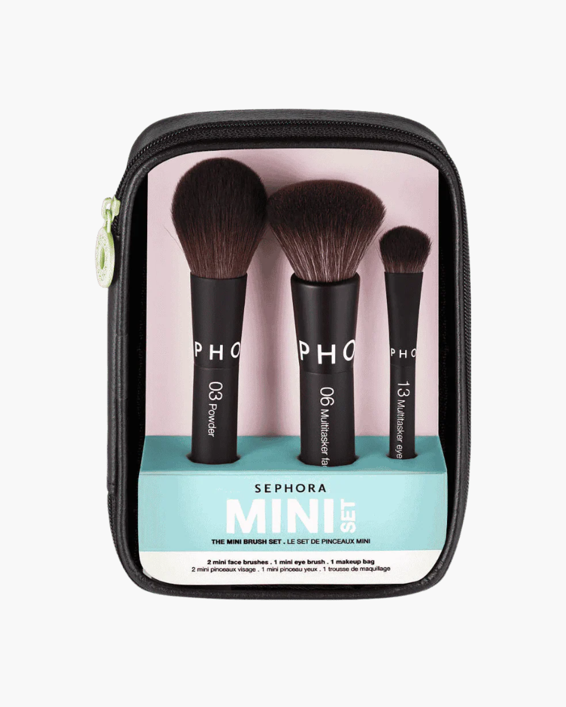 Sephora Collection Mini Face and Eye Brush Set - Travel size / Matte Black - image 1