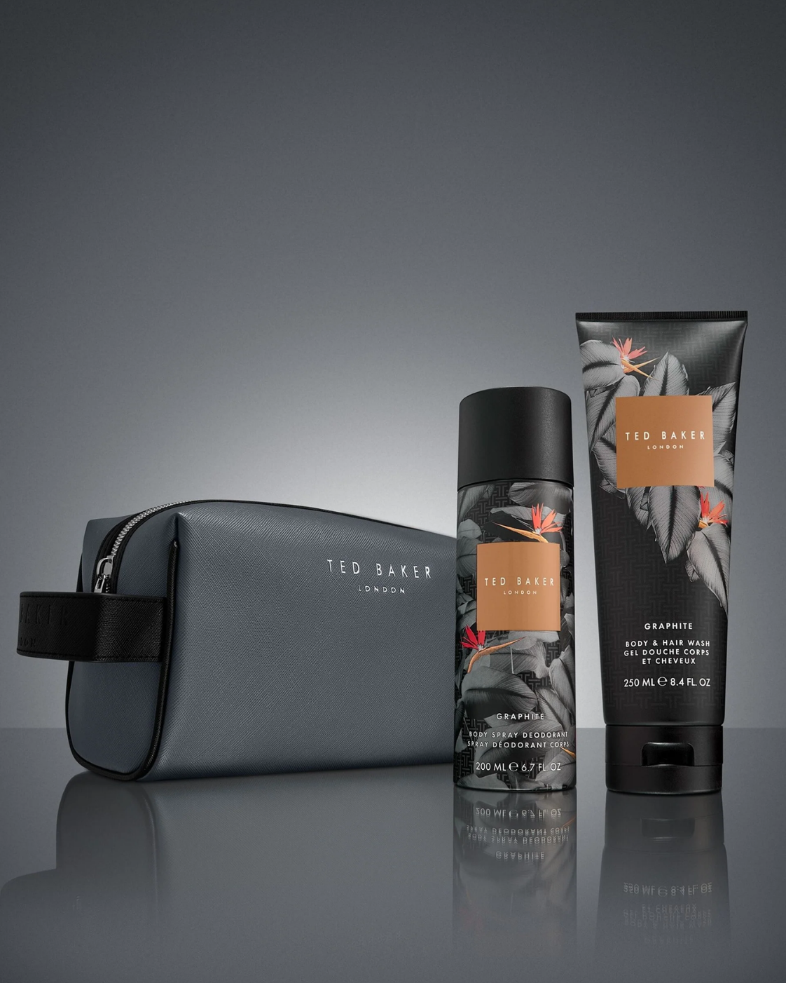 Ted Baker Fusion Graphite Washbag Gift Set - image 4