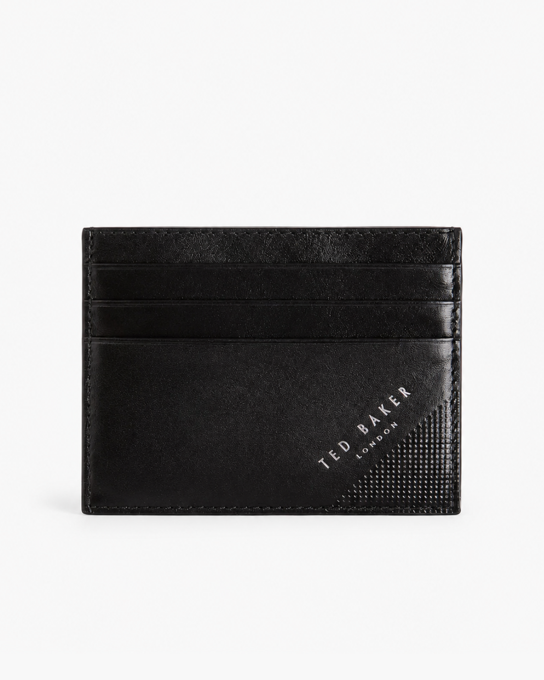 Ted Baker Raffle Embossed Corner Leather Cardholder - Black - image 1