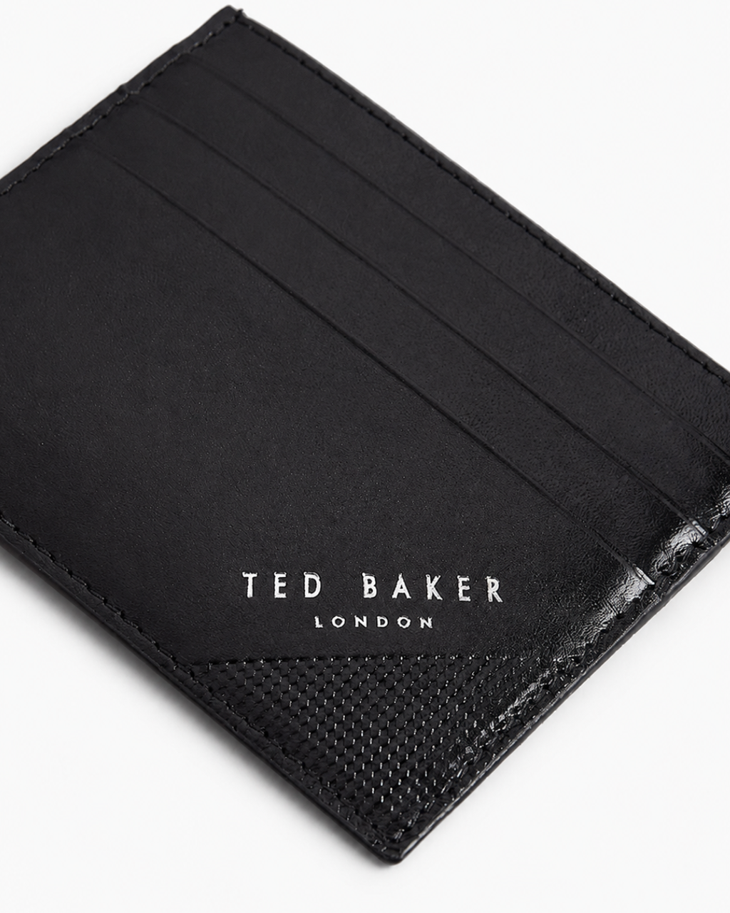 Ted Baker Raffle Embossed Corner Leather Cardholder - Black - image 3