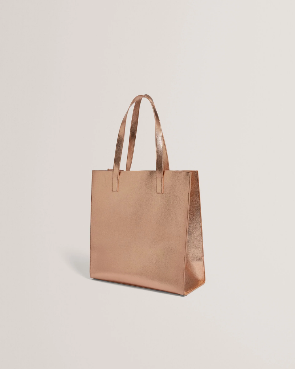 Ted Baker ROSMAH Rose Detail Metallic Large Icon Tote Bag - Rose Gold - image 4