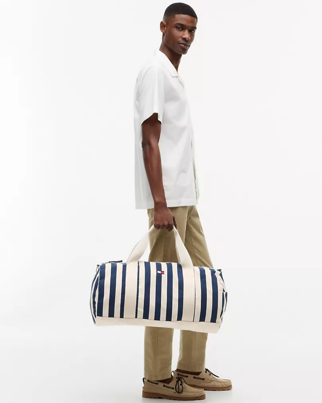 Tommy Hilfiger Nautical Stripe Canvas Duffle Bag - image 2