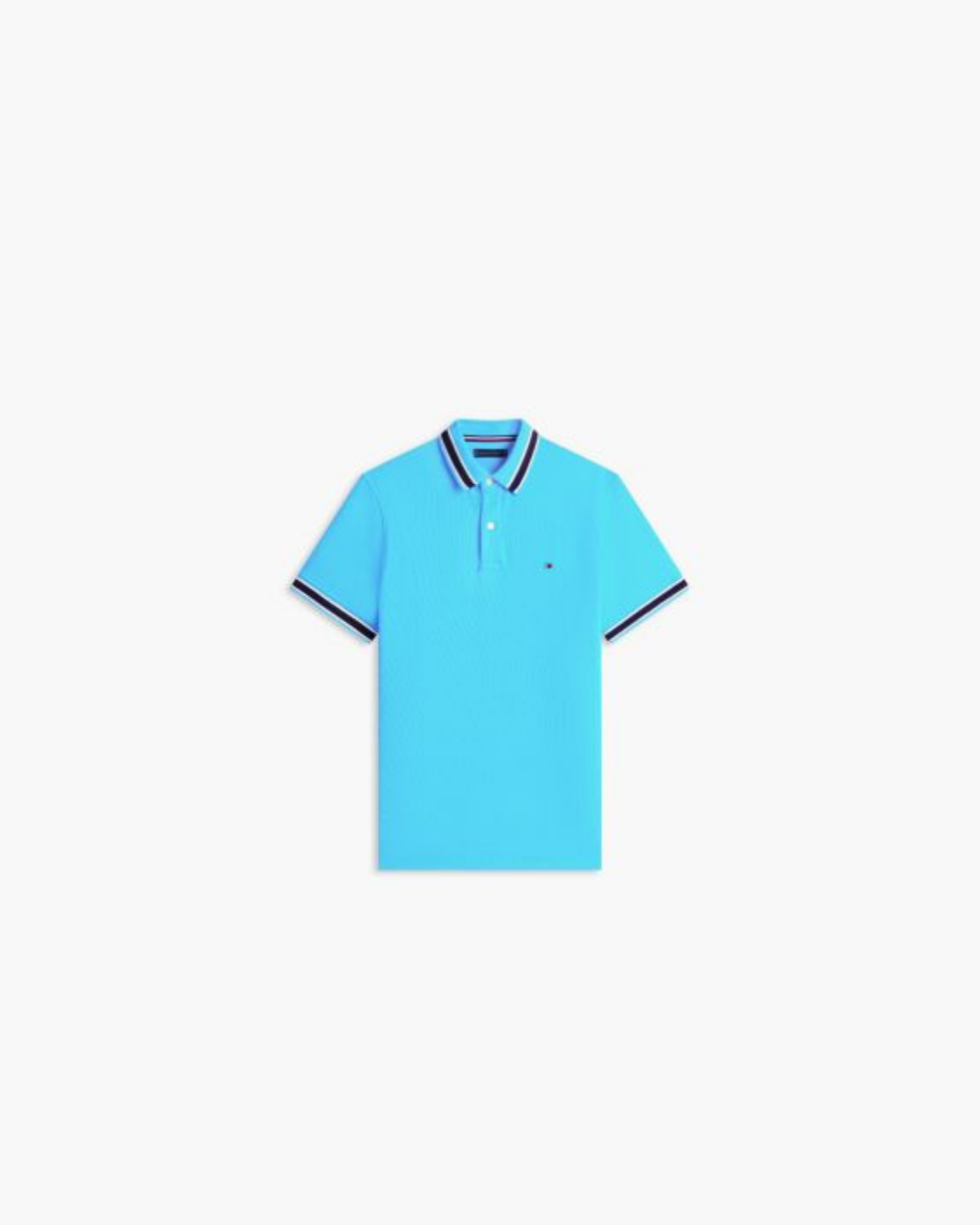 Tommy Hilfiger Regular Fit Tipped Wicking Polo Shirt - Blue Crush - image 2