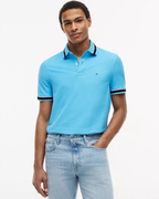 Tommy Hilfiger Regular Fit Tipped Wicking Polo Shirt - Blue Crush - image 3