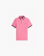 Tommy Hilfiger Regular Fit Tipped Wicking Polo Shirt - Camellia Pink - image 2