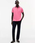 Tommy Hilfiger Regular Fit Tipped Wicking Polo Shirt - Camellia Pink - image 4