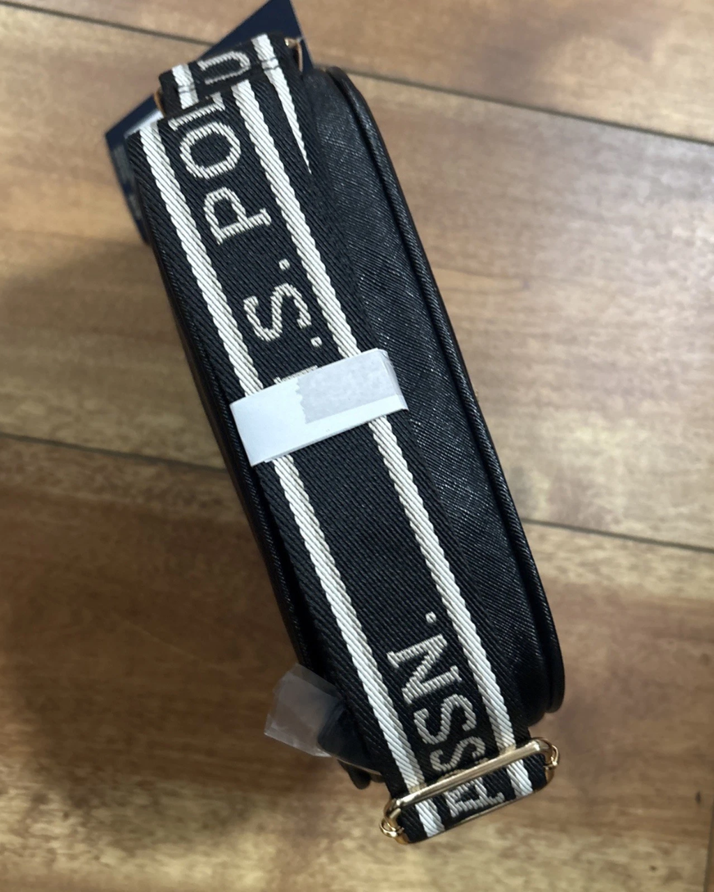U.S. Polo Assn. Classic Zip Crossbody Bag - Black / Silver hardware; black-white logo strap - image 2