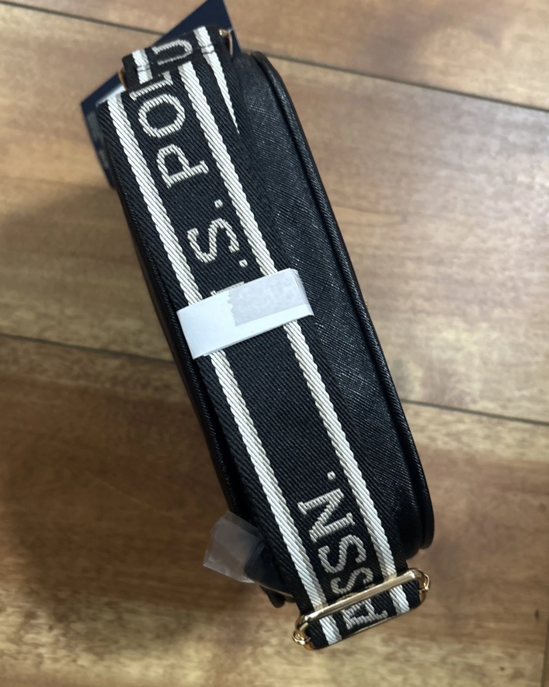 U.S. Polo Assn. Classic Zip Crossbody Bag - Black / Silver hardware; black-white logo strap - image 2