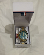U.S. Polo Assn. Stile Classic Two-Tone Fluted Bezel Watch - Two-tone silver-gold / Emerald green dial - image 2