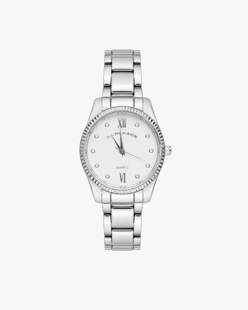 U.S. Polo Assn. Women's Silver-Tone Watch and Layering Bracelet 4-Piece Gift Set - Silver-tone set - image 1
