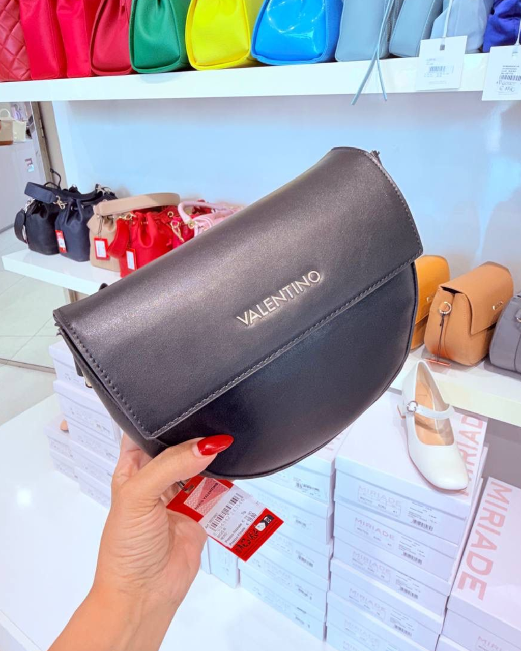 Valentino Bags Bigs Half-Moon Flap Crossbody Bag - Black - image 2