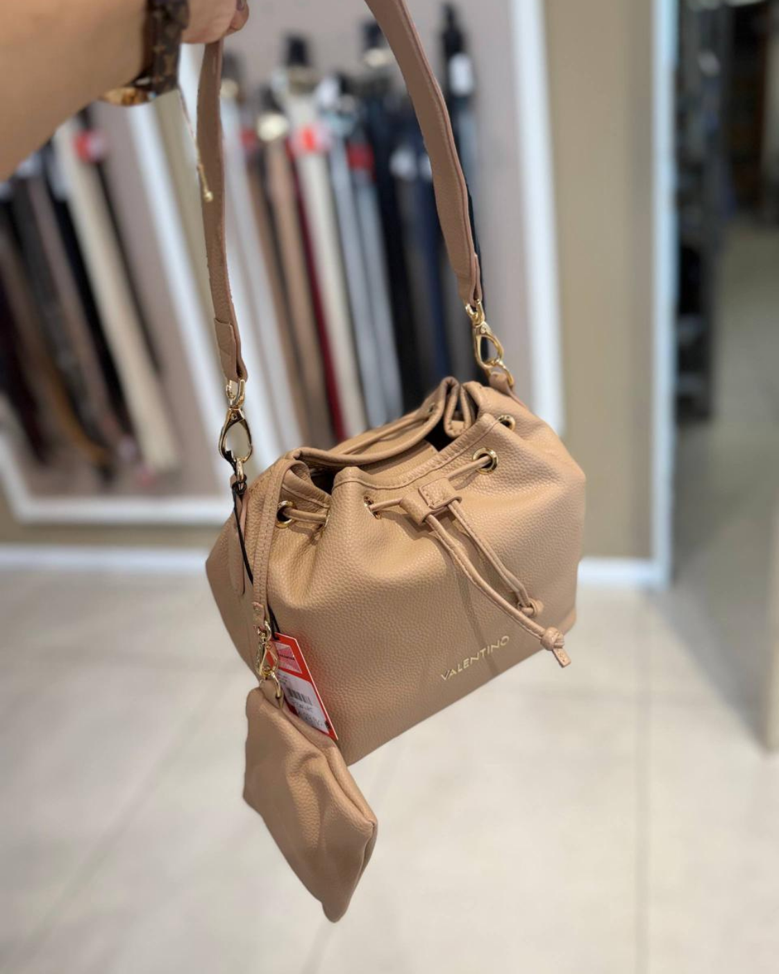 Valentino Bags Brixton Drawstring Bucket Bag Set - BEIGE - image 3